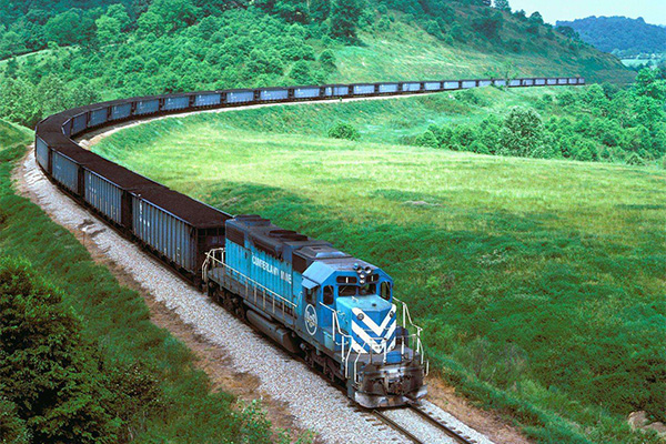 Heavy rail used in passenger freight railway